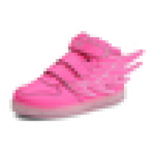 Kids rechargeable wing pattern led shoes child shoes